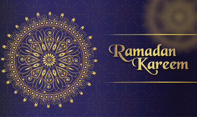 Islamic Ramadan Kareem Web Banner Mandala Design Template