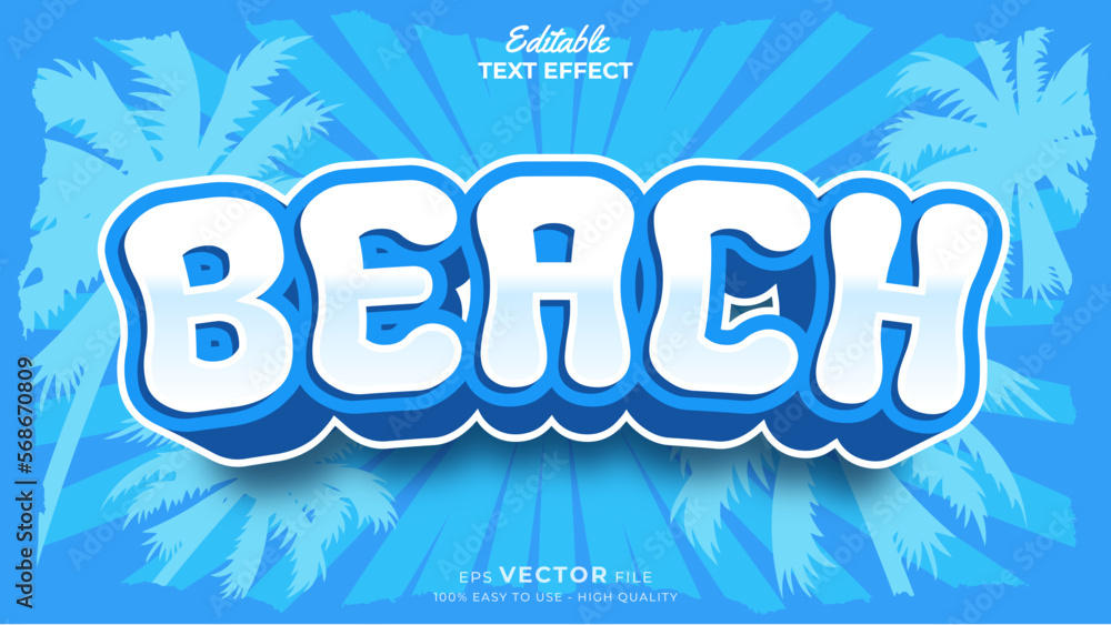 Poster Editable text style effect - retro summer text in grunge style theme