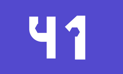 Number Blue Tech Modern Hexagon Logo