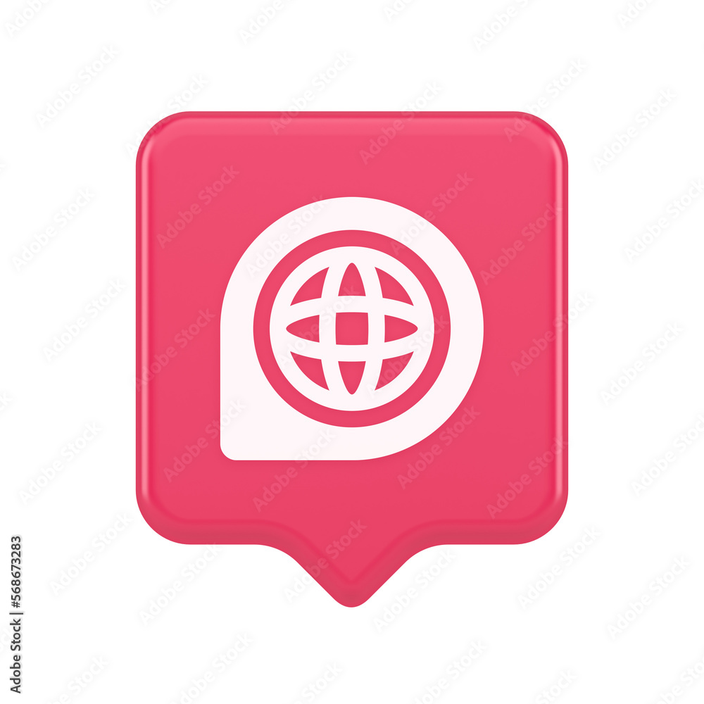 Poster internet access connection pointer button web address global cyberspace communication 3d speech bubb