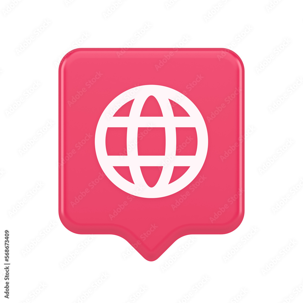 Poster global internet connection gps planet button network web business communication 3d speech bubble ico