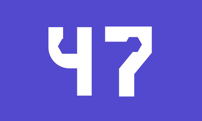 Number Blue Tech Modern Hexagon Logo