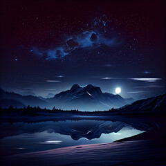 Wallpaper of the night sky. Generative ai