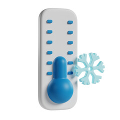 thermometer cold 3d icon
