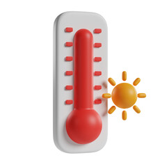 thermometer hot 3d icon
