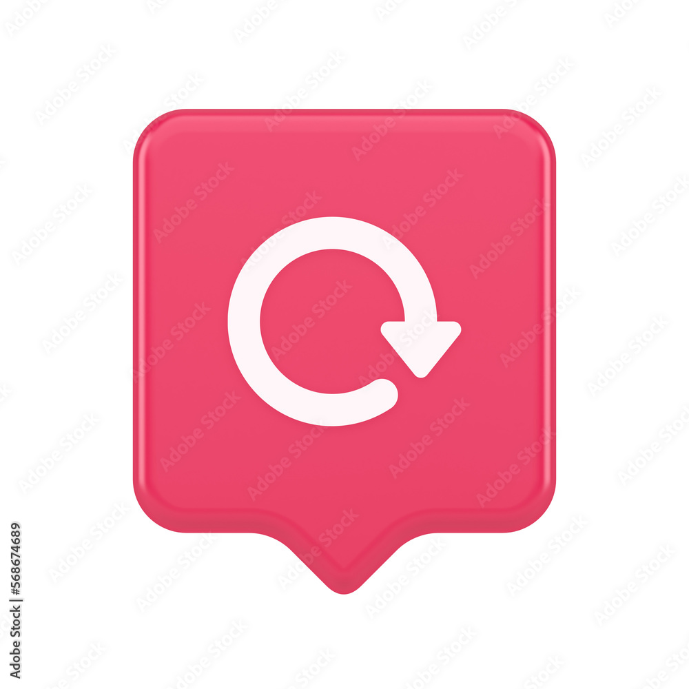 Poster circular arrow button curved dynamic loading progress navigation cursor 3d realistic speech bubble i
