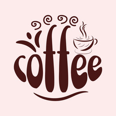 Coffee typography t shirt design 