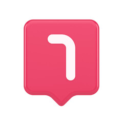 Seven number pink button accounting financial service web application panel 3d speech bubble icon