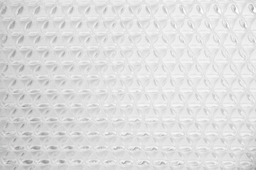 Plastic bubble structure background. Abstract white transparent background, geometric pattern texture. Full frame, front view
