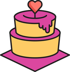 Cake Icon Illustration

