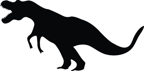 Dinosaur silhuoette vector image or clipart 