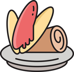 Macaron Dessert Illustration
