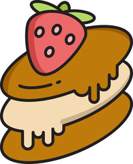 Pancake Icon Illustration
