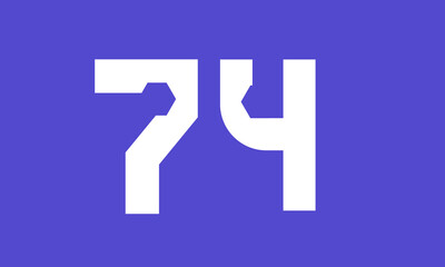 Number Blue Tech Modern Hexagon Logo
