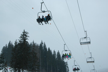 WInter ski resort snow mountains landscape