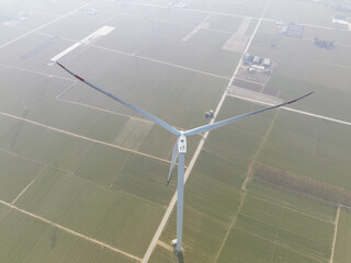Wind Turbines in farm