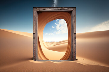 door in the desert.Generative Ai