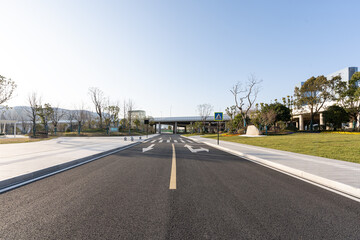 Naklejka premium road in city