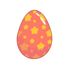 Retro cartoon easter eggs in trendy retro style. Eggs with wave and star, flower. Cartoon vector illustration