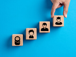 Graduation from university, education and educational development of a person.