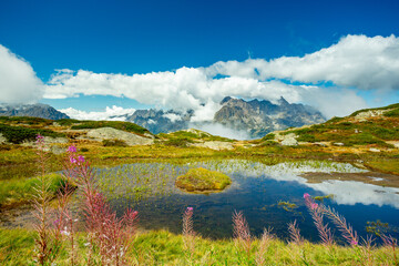 Alpe d'Huez lake trail, France