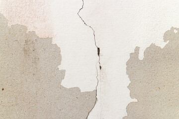 Cracked paint on the wall. Background and texture for design.