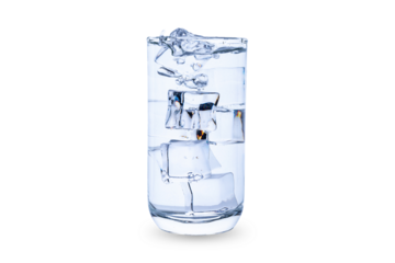 glass of water with ice