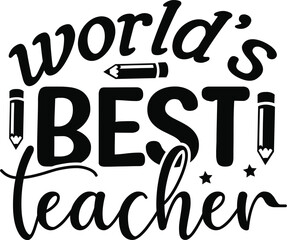 world's best teacher svg