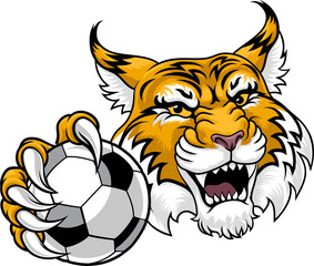 Wildcat Bobcat Soccer Football Animal Team Mascot