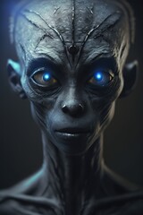 Alien from space made with generative ai