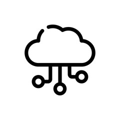 cloud network line icon