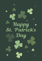 Greeting card Happy St. Patrick's Day Lettering.