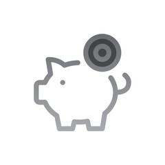 piggy bank two tone gradient icon