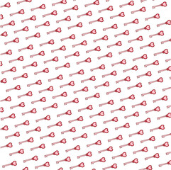 red and white hearts keys pattern Background