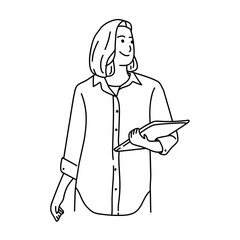 Character office worker team brainstorm element