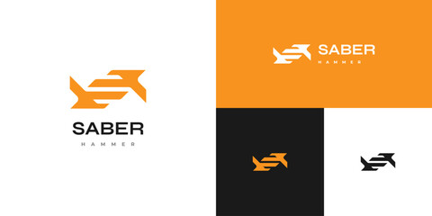 Obraz premium Letter S and H Logo Design. SH or HS Monogram Logo