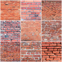 Big collection of brick texture backgrounds