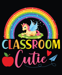 Classroom Cutie, Happy back to school day shirt print template,
 typography design for kindergarten pre k preschool,
 last and first day of school, 100 days of school shirt
