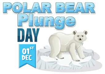 Polar Bear Plunge Day Banner Design