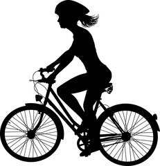 Fototapeta premium Bike and Bicyclist Silhouette