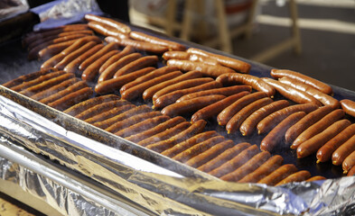 Grilled sausage on the street