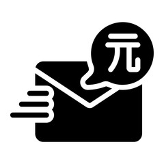 send money glyph icon