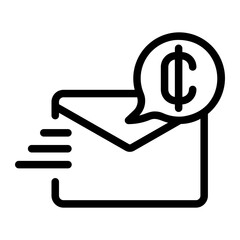 send money line icon