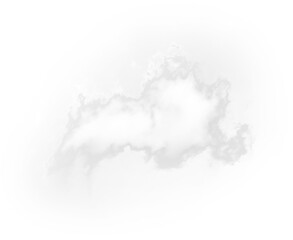 Isolated PNG cutout of a cloud on a transparent background, ideal for photobashing, matte-painting, concept art