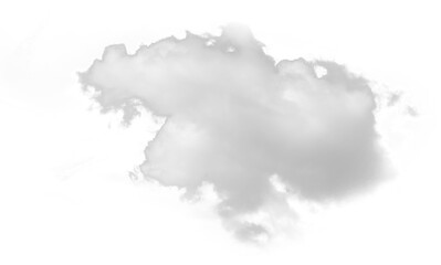 Obraz premium Isolated PNG cutout of a cloud on a transparent background, ideal for photobashing, matte-painting, concept art 