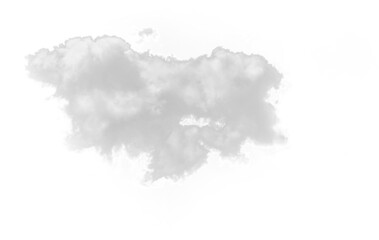 Fototapeta premium Isolated PNG cutout of a cloud on a transparent background, ideal for photobashing, matte-painting, concept art 