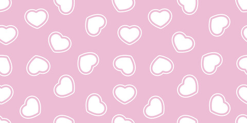 heart valentine seamless pattern vector cartoon tile background doodle repeat wallpaper gift wrapping paper illustration design pink isolated