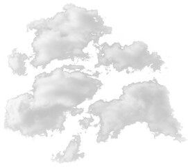Fototapeta premium Isolated PNG cutout of a cloud on a transparent background, ideal for photobashing, matte-painting, concept art 