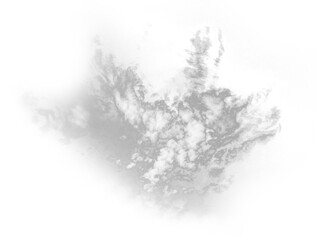 Fototapeta premium Isolated PNG cutout of a cloud on a transparent background, ideal for photobashing, matte-painting, concept art 