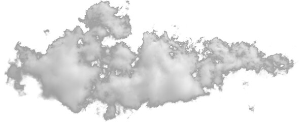 Fototapeta premium Isolated PNG cutout of a cloud on a transparent background, ideal for photobashing, matte-painting, concept art 